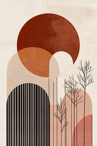 Abstrakte Boho-Landschaft