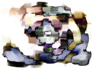 Abstract blauw geel rood