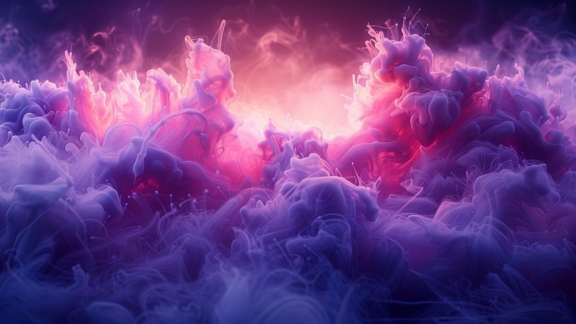 Flüssigkeit Rauch Hintergrund. Rosa Magenta lila Farbe Tinte dynamische Bewegung Hintergrund Abstrakt von de-nue-pic