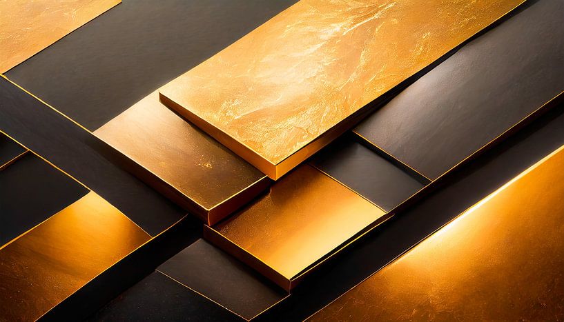 Gold und Schwarz Farben von Mustafa Kurnaz