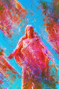 Jezus kleurrijk van Jonathan Schöps | UNDARSTELLBAR