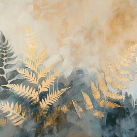 Moderne Gartenmalerei mit Farnen von Blumen Studio