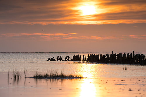 Zonsondergang Deense waddeneilanden van Menno Schaefer