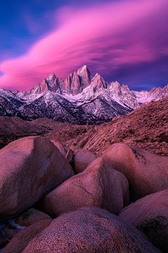 Mountain landscape at sunset by Poster Art Shop