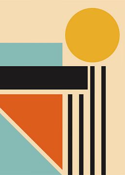 Bauhaus Zonsondergang Retro van Steven Kingsbury