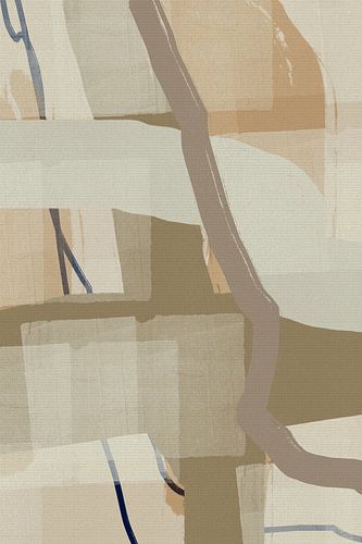 Zacht modern abstract in pastelkleuren