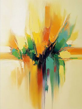 Abstract oranje van Bert Nijholt
