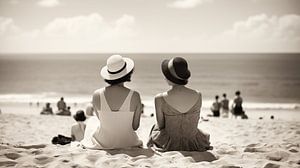 À la plage dans les années 1930.