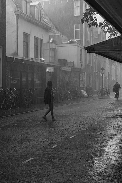 Een regenachtige dag in Utrecht van Bart van Lier