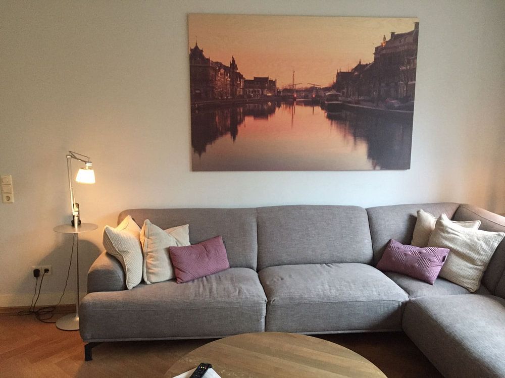 Haarlem: winterse zonsopkomst.  van OK-ART 