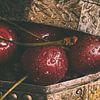 Macrophotographie de cerises sur Edith Albuschat