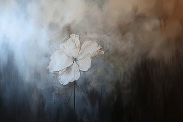 Bloem in wabi-sabi stijl van Japandi Art Studio