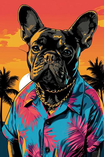 Bulldogge Kunstwerk