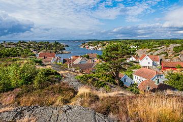 Blick auf das Dorf Brekkestø in Norwegen von Rico Ködder