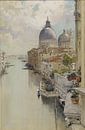 Francis Hopkinson Smith~Über einem Balkon, Blick auf den Canal Grande, Venedig von finemasterpiece Miniaturansicht