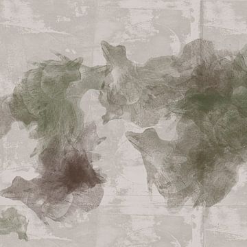 Résumé Wabi-Sabi en vert et taupe sur Dina Dankers