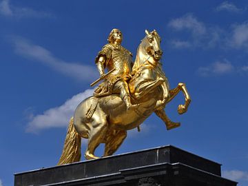 "Golden Horseman" statue in Dresden
