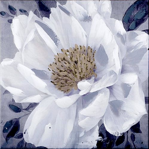ALVIRA BLOOM : Décoration murale abstraite aux motifs floraux blancs délicats