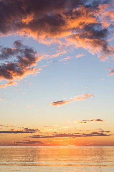 Sunset on the Spanish coast by Peter Haastrecht, van