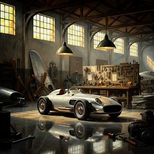 Mercedes W196 Silberpfeil Kunst