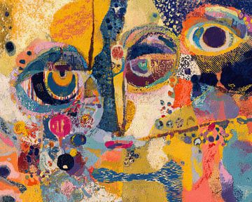 Eyes Abstract | Colourful Gaze of Wonder by ARTEO Paintings