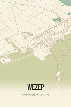 Vintage map of Wezep (Gelderland) by Rezona