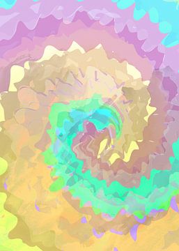 Zomervreugde Kleurrijk in Pastelkleuren van Mad Dog Art