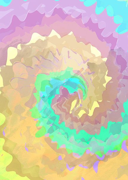 Summer joy colorful in pastel colors by Mad Dog Art