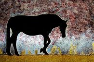 Brandschildering Lonely Horse van ruud harberts thumbnail