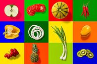 Collage van groente en fruit van Rietje Bulthuis thumbnail