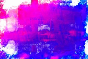 Abstraktion in Blau Pink