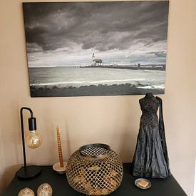 Customer photo: Paard van Marken during a storm by Ricardo Bouman Photography, on canvas