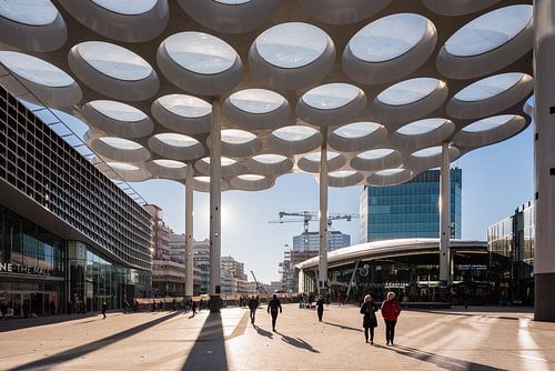 Het bollendak met Hoog Catharijne en Centraal station, Utrecht
