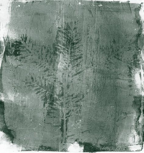 Moderne botanische minimalistische kunst. Abstracte plant in groen.