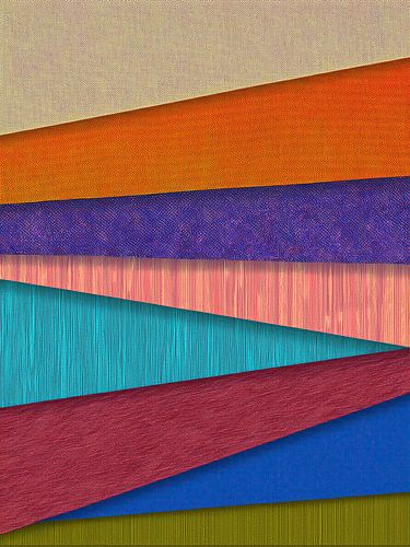 Geometrisch Lijnenspel: Een Kleurrijke Collage van Texturen