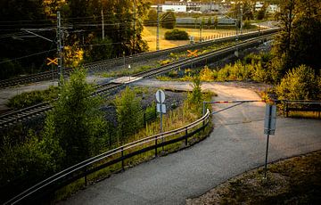 Coucher de soleil à la gare sur Brave Toaster Photos