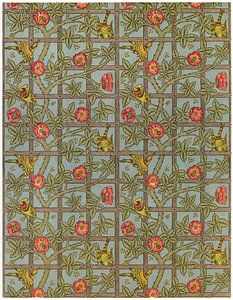 William Morris – Trellis design (for wallpaper; the birds by Philip Webb)