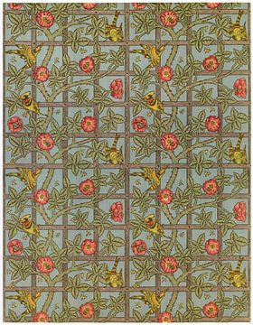 William Morris - Trellis design (voor behangpapier; de vogels van Philip Webb) van Peter Balan