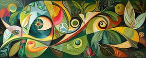 Peinture abstraite de la nature