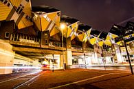 Cube Houses at night by Mike Pennings thumbnail