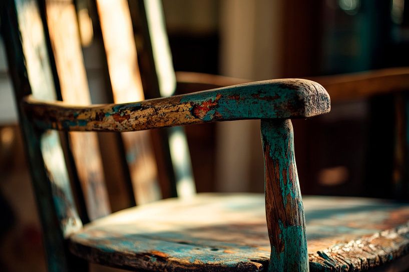 Chaise vintage avec effets de patine par Poster Art Shop