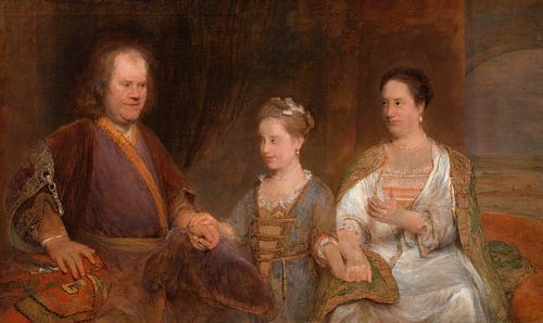 Hermanus Boerhaave met zijn vrouw Maria Drolenvaux en hun dochter Johanna Maria, Aert de Gelder