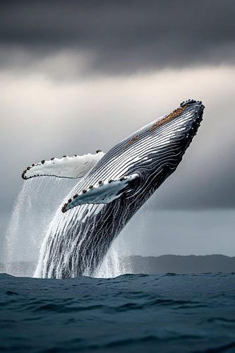 Humpback whale jump