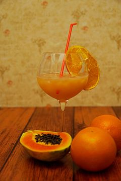 Papaja Gember Cocktail met Gember Limonade