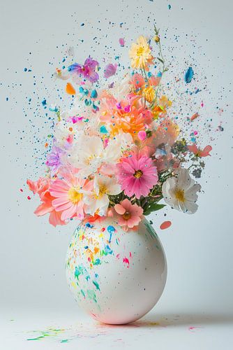 Blumenbombe der Farbe