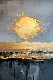 Sonne Abstrakt im Japandi Stil von Wilma Mesman