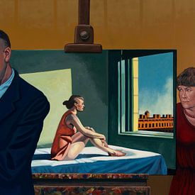 Edward Hopper Schilderij van Paul Meijering