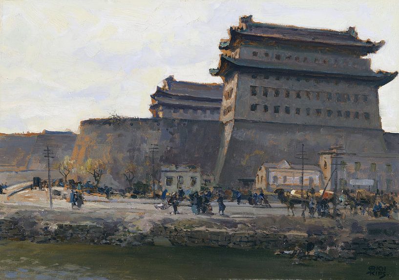 Das Deshengmen-Stadttor in Peking, ERICH KIPS, Ca. 1928 von Atelier Liesjes