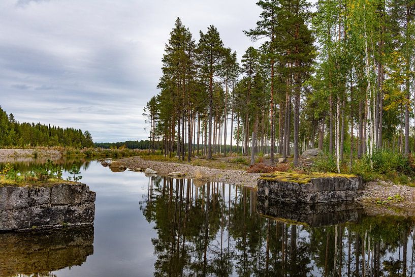 Canal Autumn Mirror (miroir d'automne) par Torfinn Johannessen