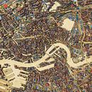 Sloophoutkaart Rotterdam van Frans Blok - foto's, kunst en andere wanddecoratie thumbnail